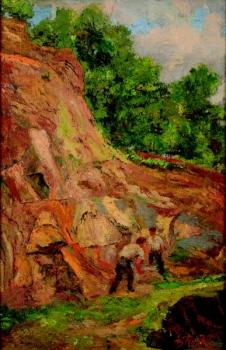 Two men in a quarry
