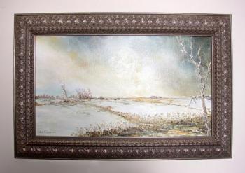Winter Landscape - wood, canvas - 1965