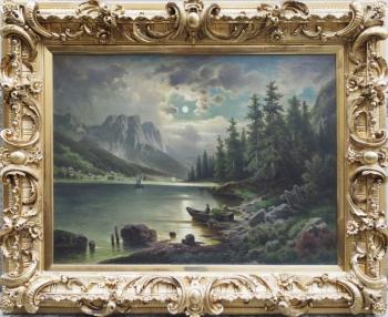 Mountain Landscape - Anton PICK (1840 - 1902 Austria) - 1870