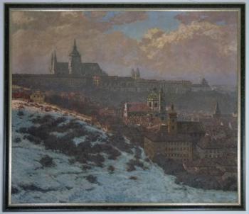 View of Hradcany - canvas - Josef Písecký - 1930