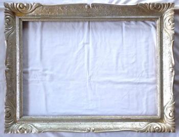 Silver frame with cut corners