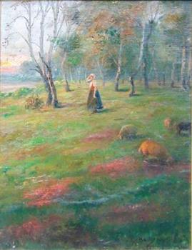 Forest Landscape - Emanuel Bachrach-Bare (11 April 1863  20 April 1943) - 1900