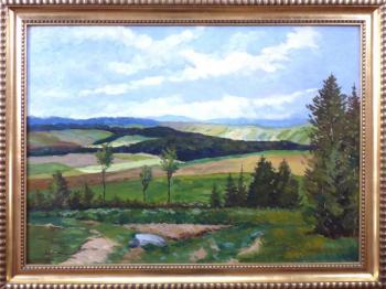 Rudolf Frantisek Neumann - A hilly landscape with 