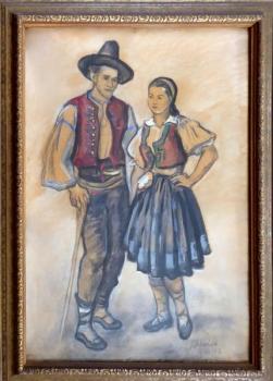 Hlavacek Josef - Young couple in costume
