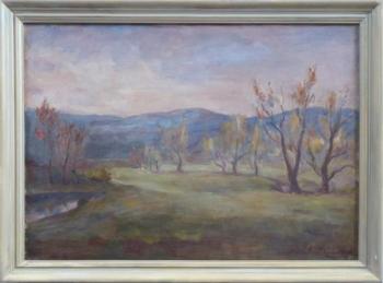 Josef Hlavacek - Autumn landscape with hills Josef Hlavacek - Autumn landscape with hills