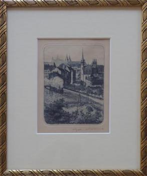 Bohumil Kozina - Train at Vysehrad railway station Bohumil Kozina - Train at Vysehrad railway station