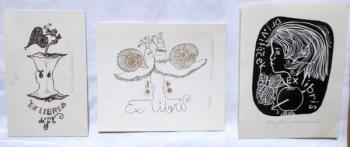 Vera Krumphanzlova - Three exlibris Vera Krumphanzlova - Three exlibris