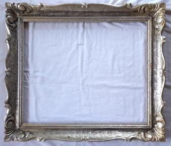 Patinated silver frame with carving Patinated silver frame with carving