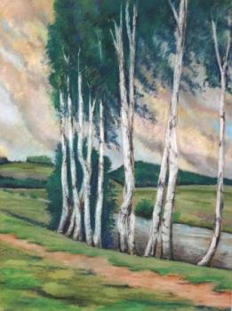 Birches near water - not signed Birches near water - not signed