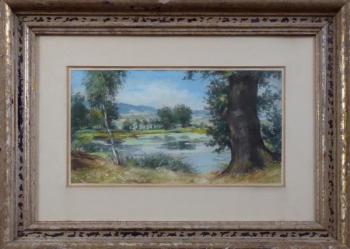 On the dam of the pond On the dam of the pond