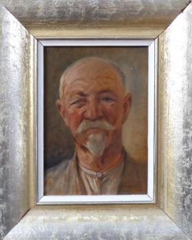 Otakar Sedlon - Portrait of an older man with a be Otakar Sedlon - Portrait of an older man with a be