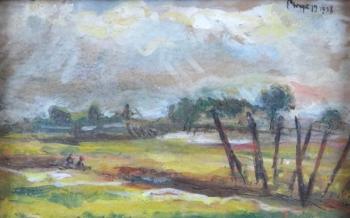 Alois Pitrmann - Landscape with trees and seated Alois Pitrmann - Landscape with trees and seated