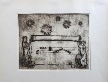 Vratislav Jan Zizka - Man and woman, with parchmen Vratislav Jan Zizka - Man and woman, with parchmen