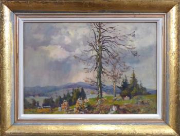 Frantisek Cina Jelinek - Landscape in the rain, wi Frantisek Cina Jelinek - Landscape in the rain, wi