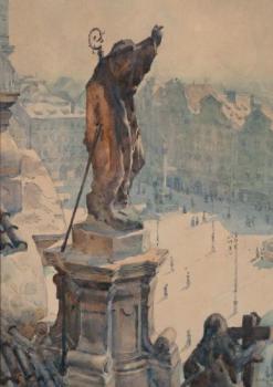 A view of the Lesser Square in Prague A view of the Lesser Square in Prague