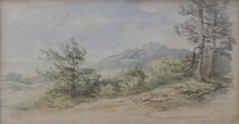 Bedrich Havranek - Landscape with castle in the ba Bedrich Havranek - Landscape with castle in the ba