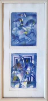 Karel Benes - Girl and Hussar on horseback, girls’ Karel Benes - Girl and Hussar on horseback, girls’