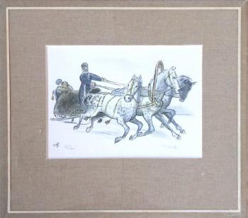 Vaclav Fiala - Russian troika with a sled Vaclav Fiala - Russian troika with a sled