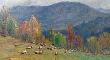 Karel Schauer - Grazing sheep Karel Schauer - Grazing sheep