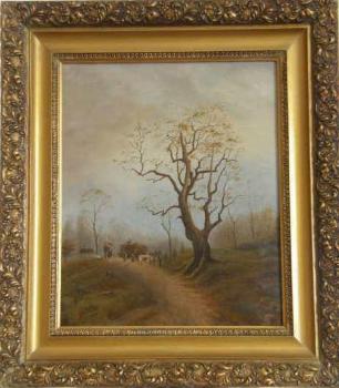 Romantic Landscape - Jungbluth - 1880 Romantic Landscape - Jungbluth - 1880