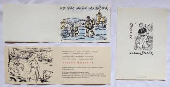 Alois Moravec - Exlibris, PF 1982, Invitation Alois Moravec - Exlibris, PF 1982, Invitation