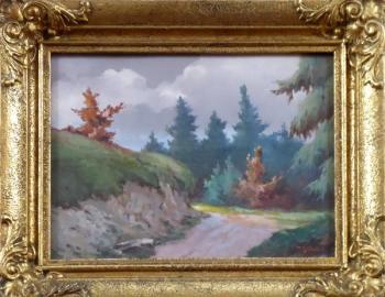 Matej Frantisek Skula - Path by the ravine at the Matej Frantisek Skula - Path by the ravine at the