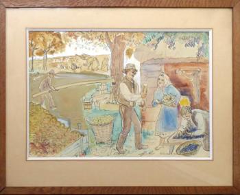 Aquarelle - paper - Marie Vejvodová Vořechová - 1940 Aquarelle - paper - Marie Vejvodová Vořechová - 1940