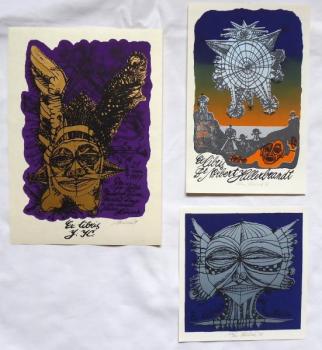 Jaroslav Horanek - Two ex libris, Head Jaroslav Horanek - Two ex libris, Head