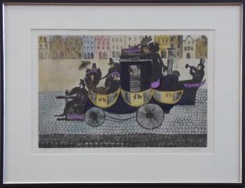 Pavlina Strnkova - Carriage on the square in south Pavlina Strnkova - Carriage on the square in south