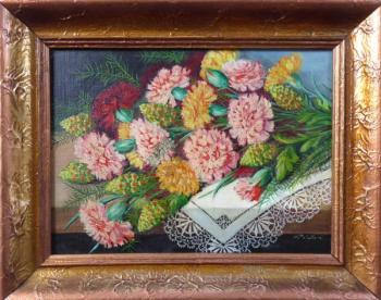Hana Polakova ? - Still life with carnations and l Hana Polakova ? - Still life with carnations and l